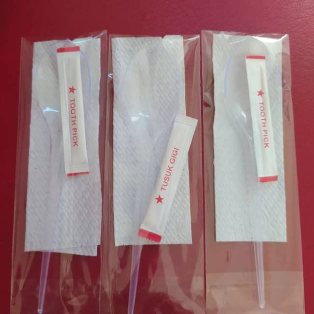 Sendok makan kemasan bening