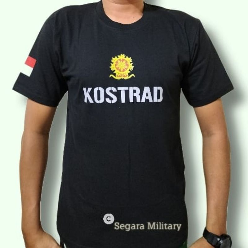 KAOS TNI KOSTRAD//KAOS TNI AD//KAOS LENGEN PENDEK COMBED 30S