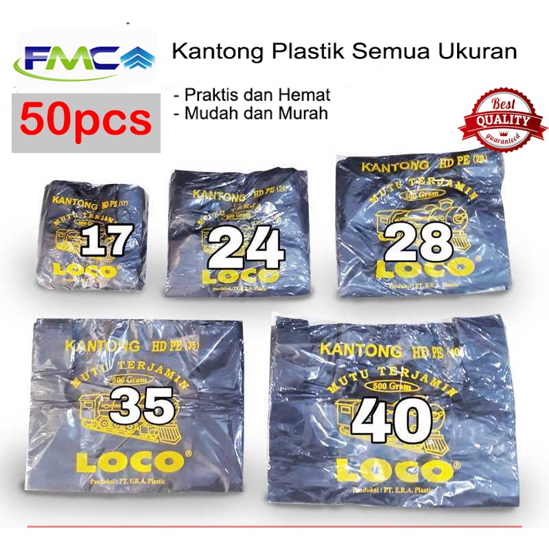 Kantong Plastik Kresek Packing Online Sampah Belanja Praktis Murah Hitam Besar Kecil Hitam