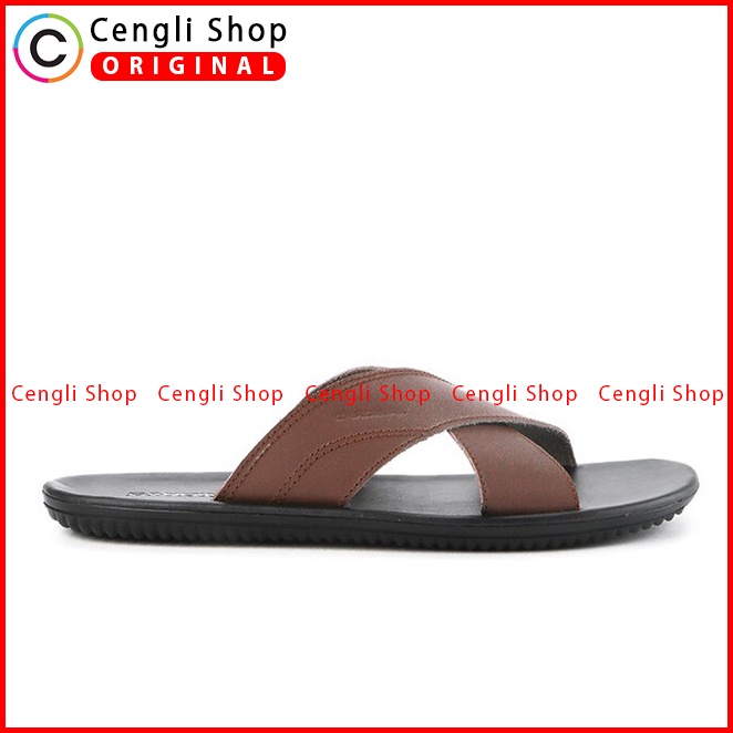 SANDAL SLIDE KULIT PRIA CARDINAL ORIGINAL CASUAL TERBARU COKLAT CA09