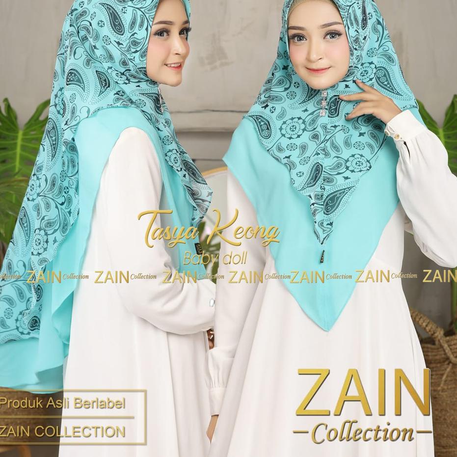 Trend - khimar 2 layer hijab ( Tasya keong ) jilbab instan / jilbab bergo khimar Motif  Original Zai