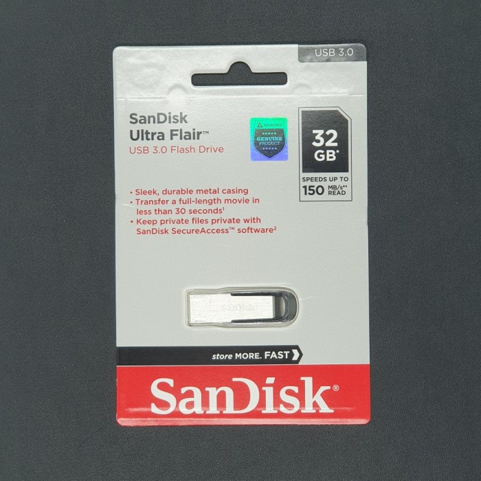 Sandisk Ultra Flair Usb 3.0 Flashdisk 32gb 64gb 128gb 256gb 512gb