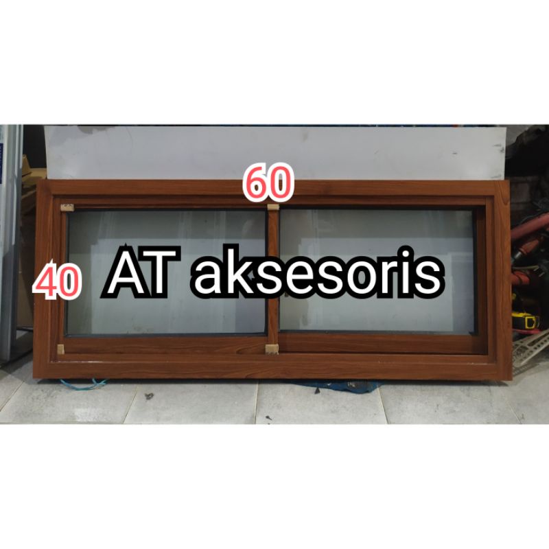 jendela sliding 40x60 serat kayu