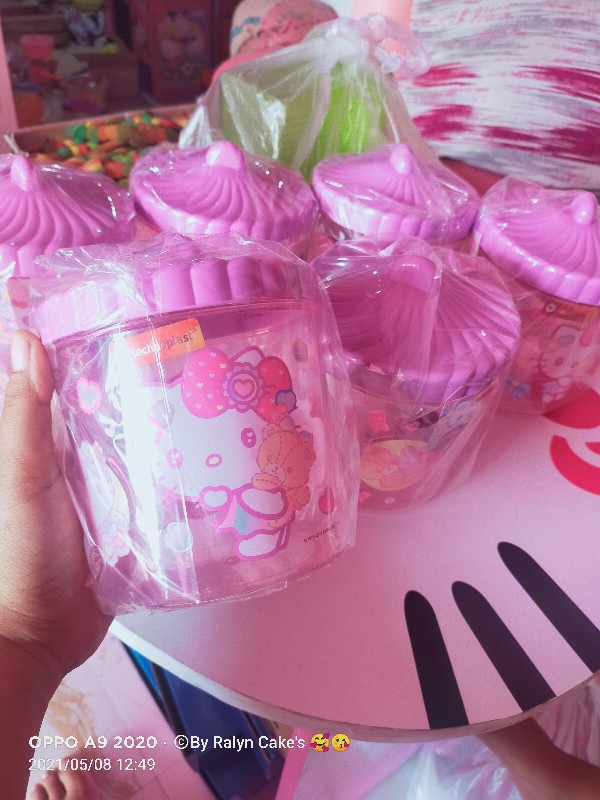 C-542 Set 3 Pcs Toples Kue Hello Kitty 1300 Ml/ Toples Snack Cantik/ Toples Lebaran
