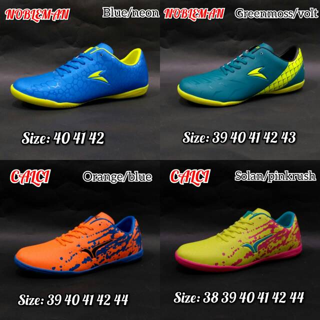 Sepatu futsal merk nobleman dan sepatu futsal merk calci