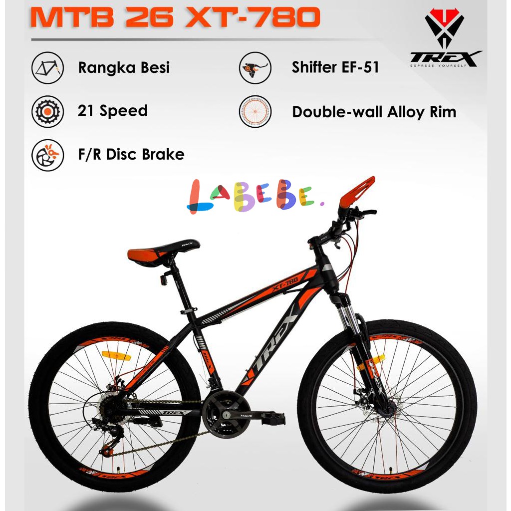 Sepeda Gunung MTB TREX 26" inch XT 780
