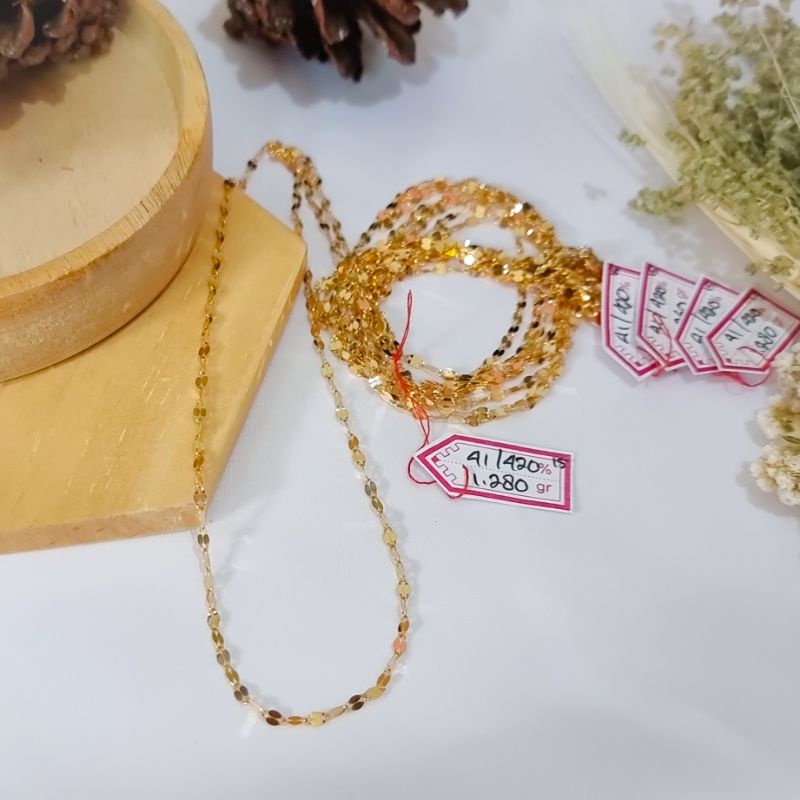 Kalung biji timun emas 375 %/8k