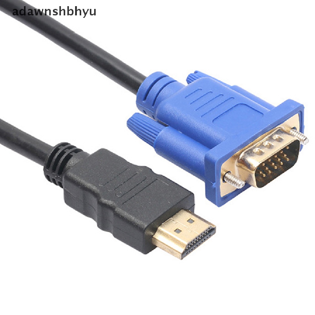 [adawnshbhyu] Kabel Adapter Konverter Video HDMI Male to VGA Male Untuk PC DVD 1080p HDTV 6FT