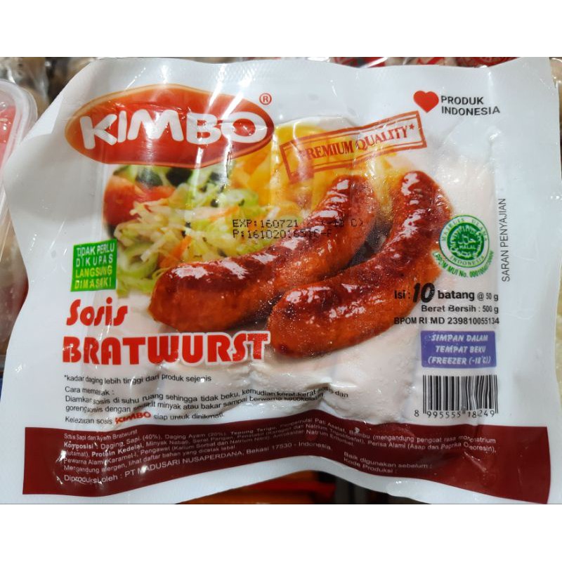 sosis kimbo brutwurst isi 10 pcs per pck