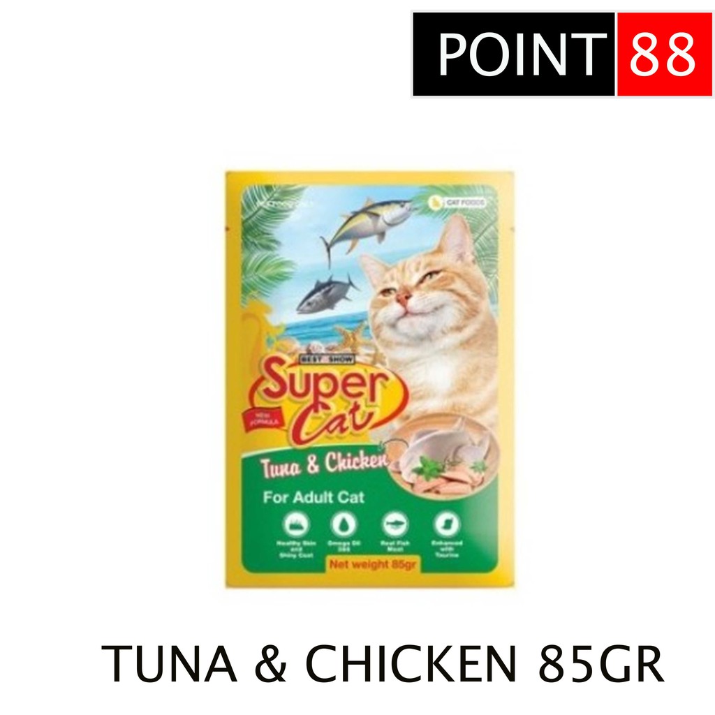 SUPERCAT Pouch Adult Tuna &amp; Chicken 85gr