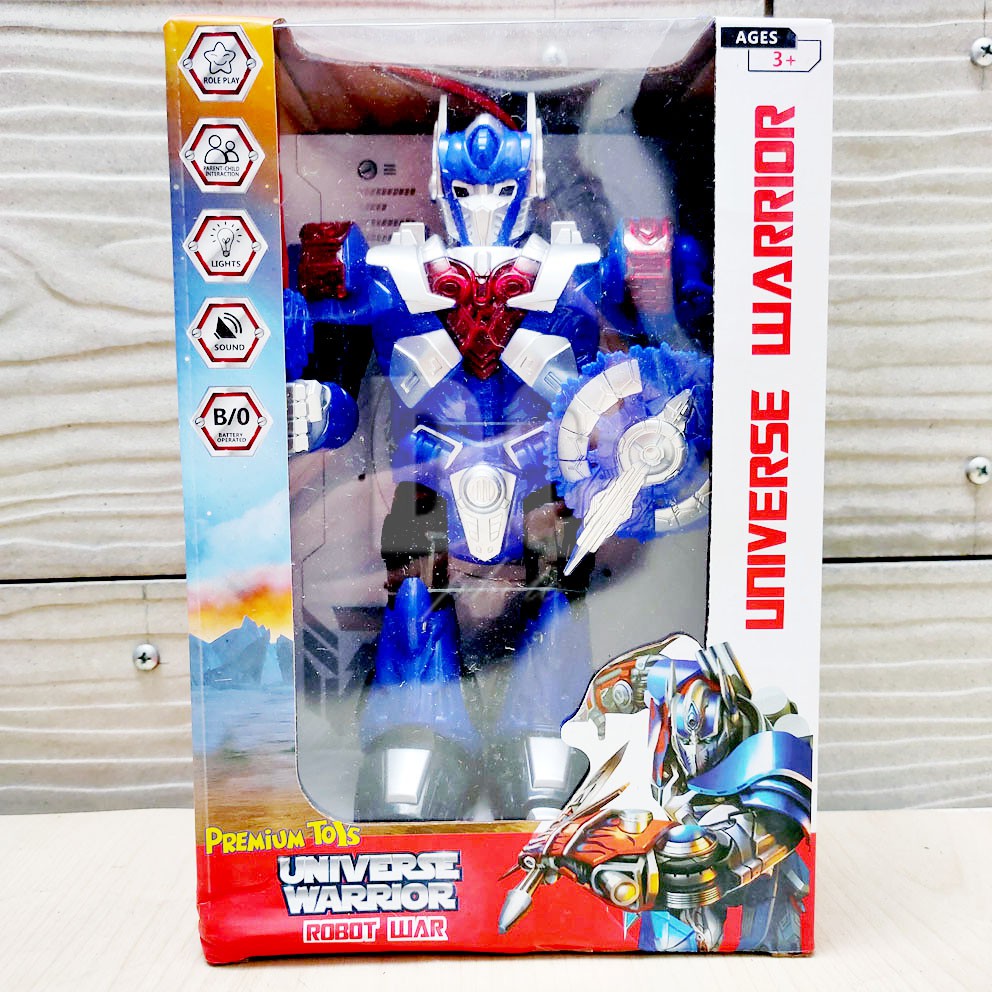 Universe Warrior Robot War Mainan Robot Tempur Transformers Bumblebee Optimus Prime Ada Lampu Suara