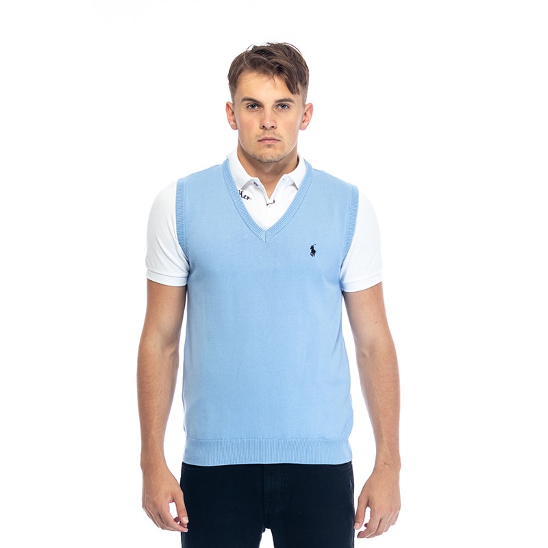 polo vest blue