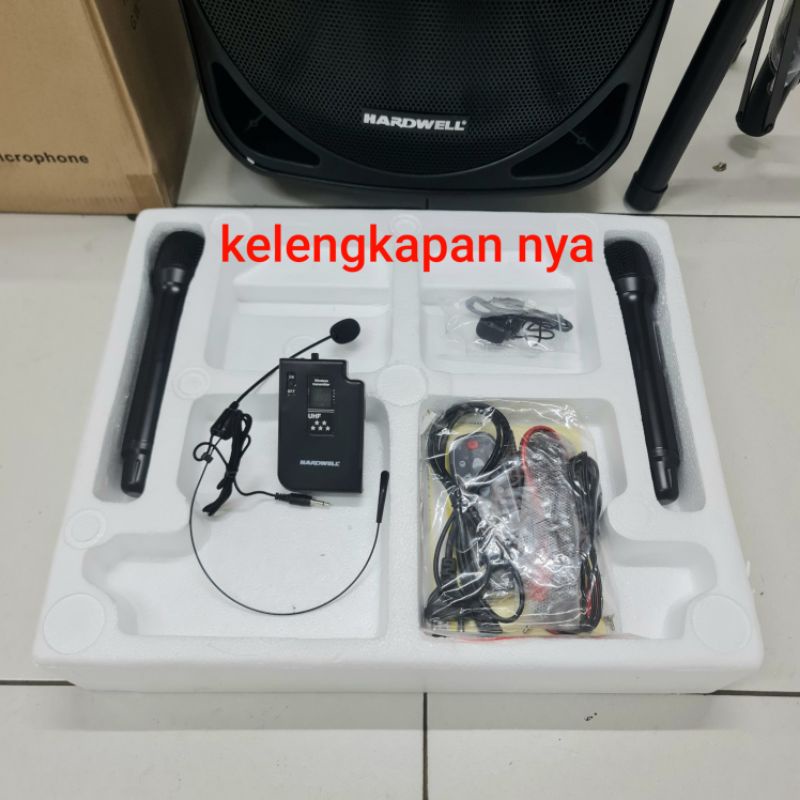 SPEAKER PORTABLE HARDWELL POWERFULL 15PRO BONUS STAND SPEAKER