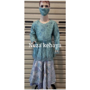 SETELAN KEBAYA TULLE ANAK WARDAH//KEBAYA AURORA ANAK/BAJU PESTA ANAK//SERAGAMAN KEBAYA ANAK