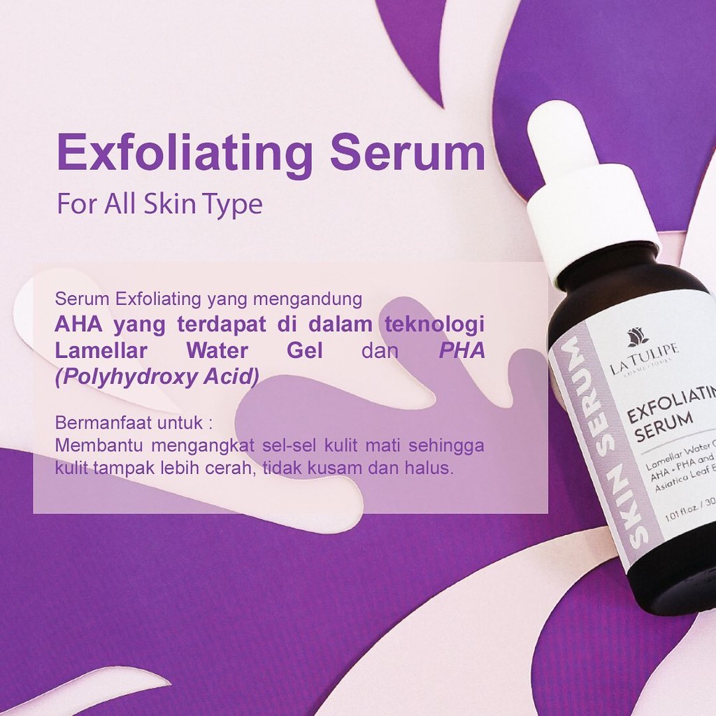 LA TULIPE Skin Serum Collagen | Hyaluronic | Exfoliating 30ml | Pore Refining 20ml