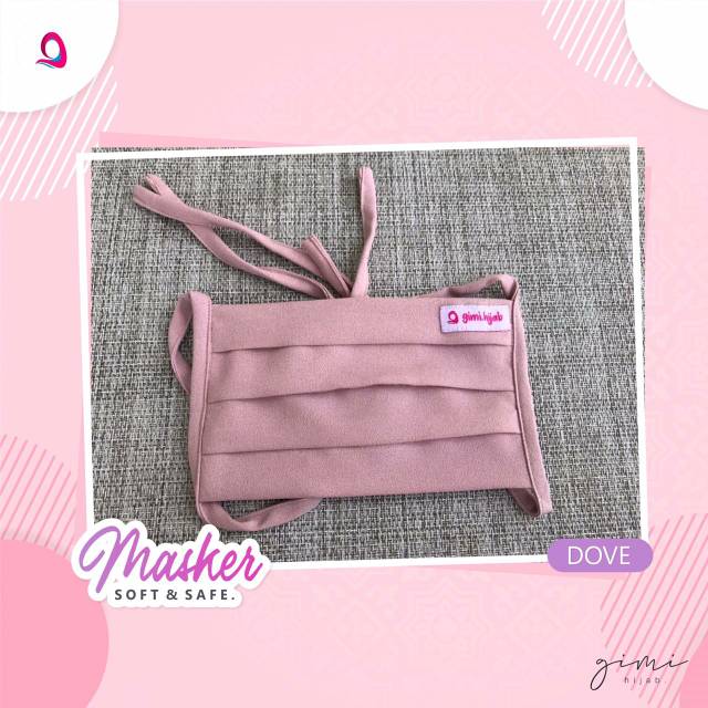Masker kain arabella crepe by gimi hijab baru