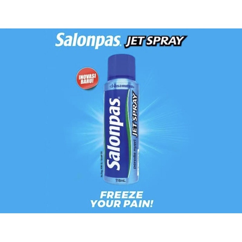Salonpas jet spray 60 ml ( spray penghilang nyeri otot saat olahraga )