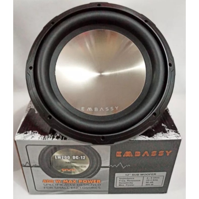 Subwoofer Embassy 12 in EM200 EM 200 Double magnet