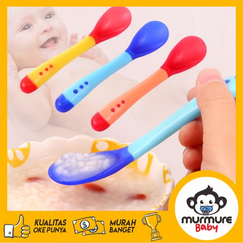 MURMURE.BABY I SENDOK MAKAN BAYI / SENDOK MAKAN BAYI SENSOR PANAS / SPOON FOK HEAT SENSING