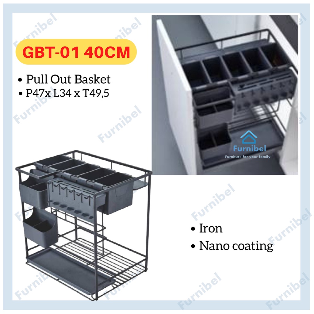 GBT01 - Pull Out Basket / Rak Dapur Soft Close