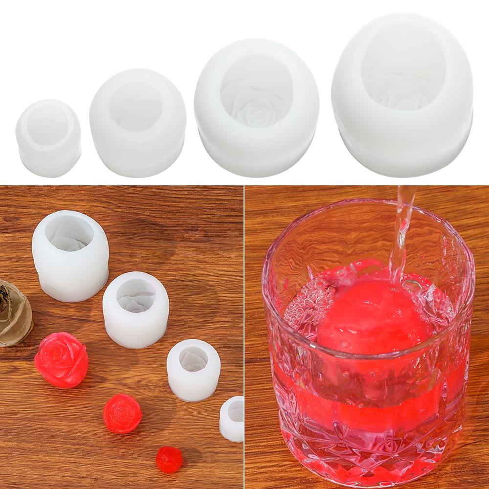 Cetakan Nanas 3D Mawar Handmade Flower Tools Ice Tray