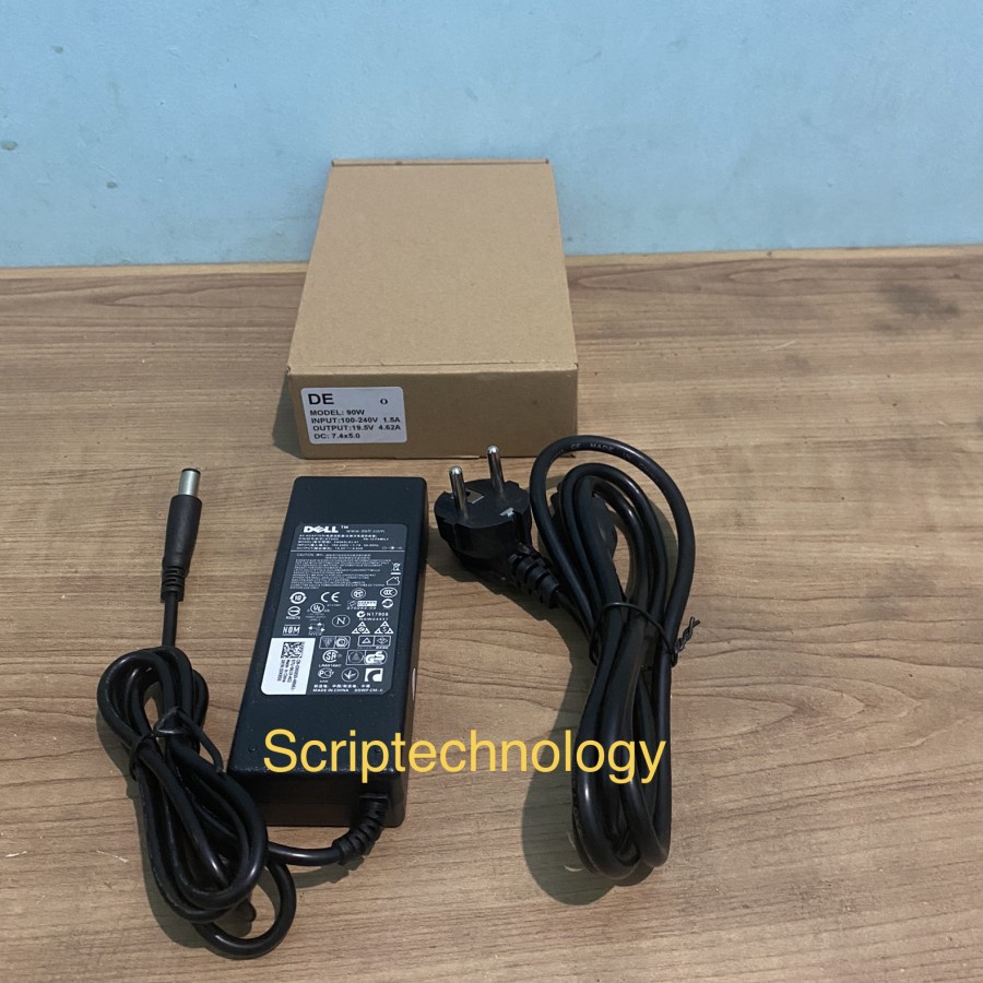 Adaptor Charger Laptop DELL D610, D620, D630 19.5v 4.62a 7.4*5.0mm