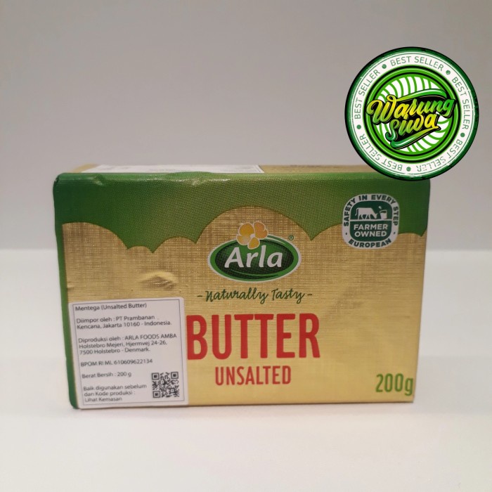 

arla butter unsalted 200 gr mentega