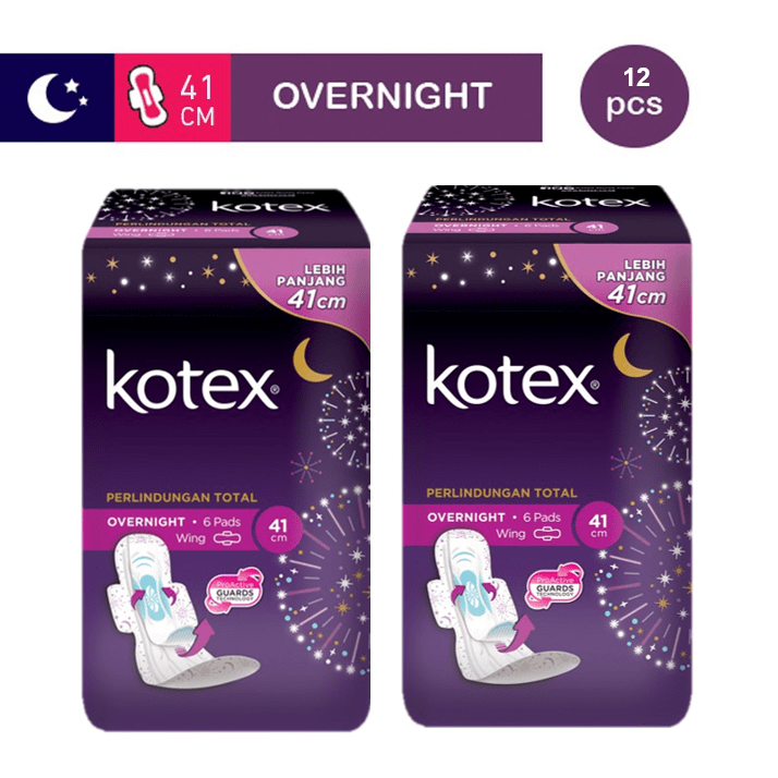 Kotex Overnight PAG Longer 41 cm 2 x 6 pcs