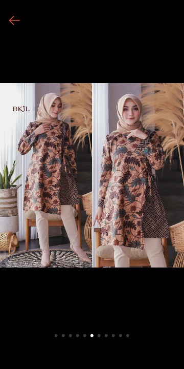 M-l-xl-xxl Batik Tunik Wanita Asj Sa Hrb026 Kenongo Pekalongan Sogan Tulis