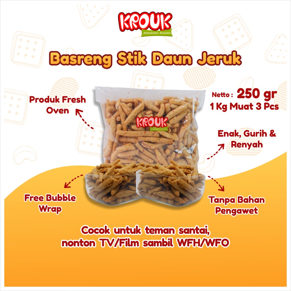 

Krouk Snack Basreng Stik Daun Jeruk Lonjong Bakso Goreng Jajanan Cemilan Camilan Ngemil Makanan Ringan Kekinian Murah Kiloan Halal 250 gram