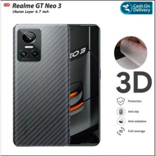 SKIN CARBON REALME GT NEO 3 REALME GT NEO 3T ANTI GORES BELAKANG