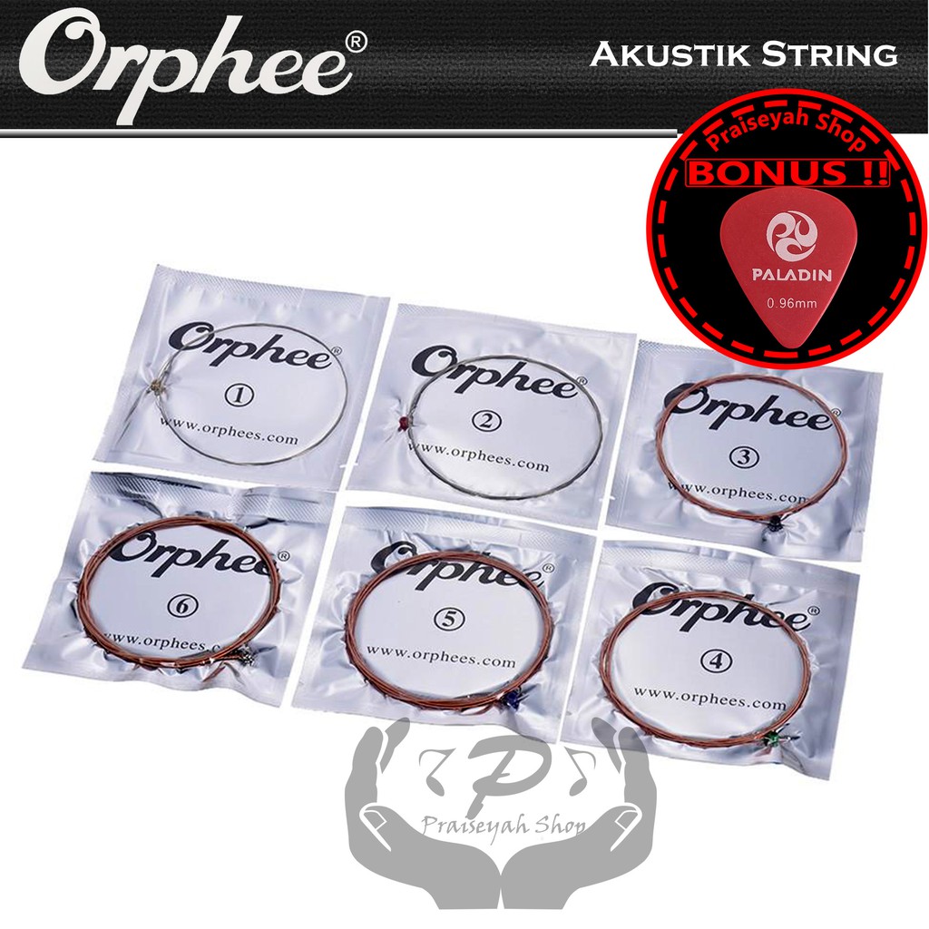 Senar Gitar Akustik String 0,10 Orphee SA37 Phosphor Copper SA 37