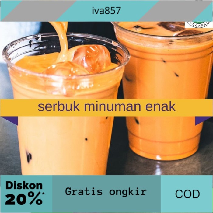 

PROMO Premix Thai Tea Powder (Bubuk Rasa Thai Tea) GRATIS ONGKIR