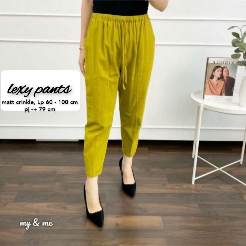 lexy pants bahan crinkle terbaru celana 7/8 wanita