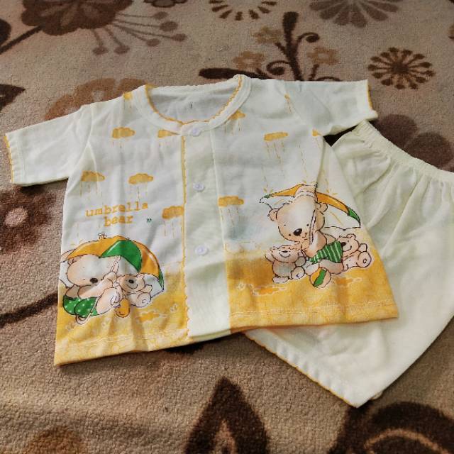 Setelan bayi baby murah lengan pendek usia 0-6 bulan