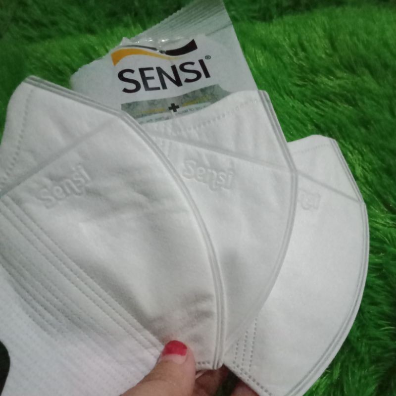 MASKER SENSI DUCKBILL KEMASAN SACET ISI 3/ADA EMBOS/LOGO SENSI