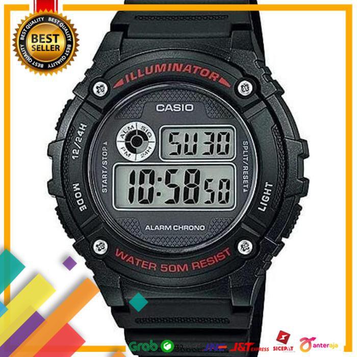 ON SALE.. JAM TANGAN PRIA / WANITA CASIO W - 216H W-216H ORIGINAL GARANSI RESMI - W-216H-1A