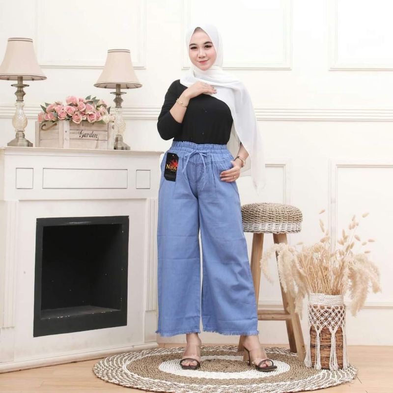 kulot jeans dewasa clana panjang perempuan dewasa