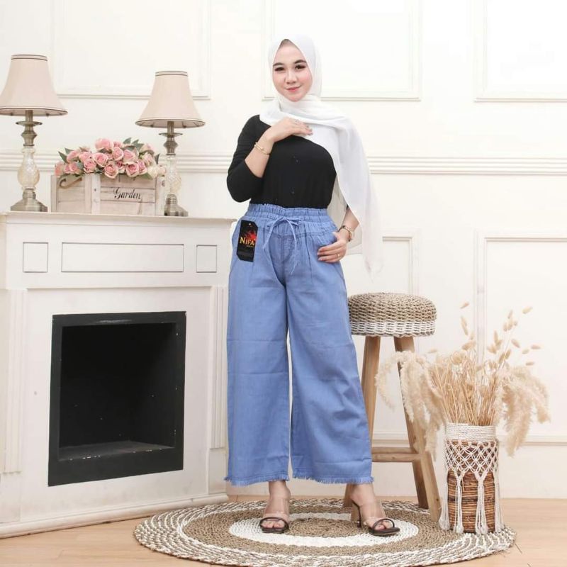 CELANA WANITA DEWASA CELANA KULOT JEANS  CELANA JEANS CLANA PEREMPUAN DEWASA