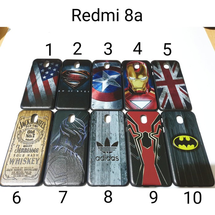 Hardcase Karakter For Redmi 8a back case Hard Case Redmi8a Superhero Mancase