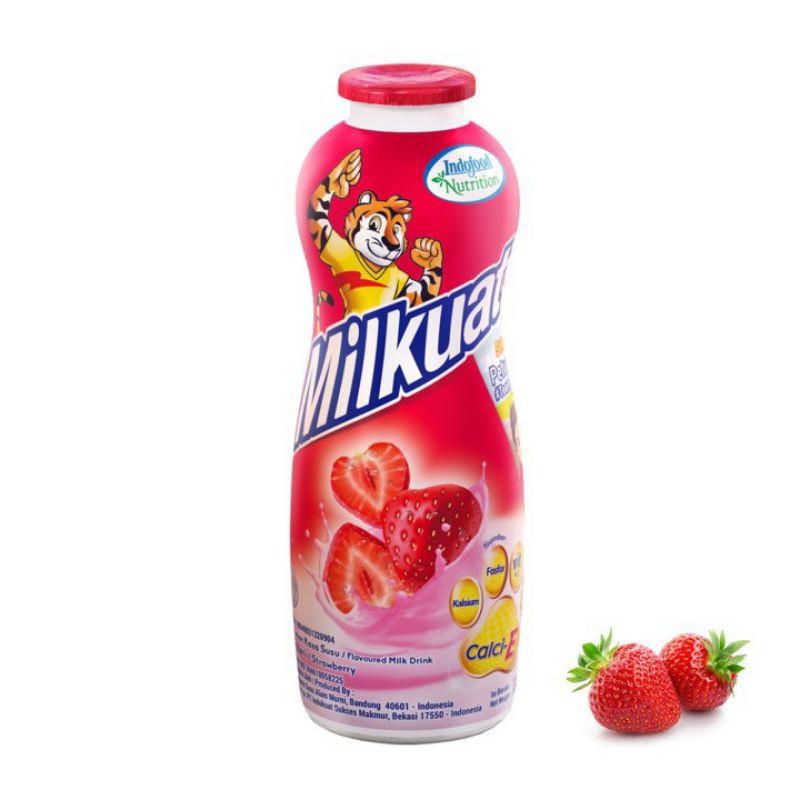 Milkuat susu botol cair rasa strawberry 180ml