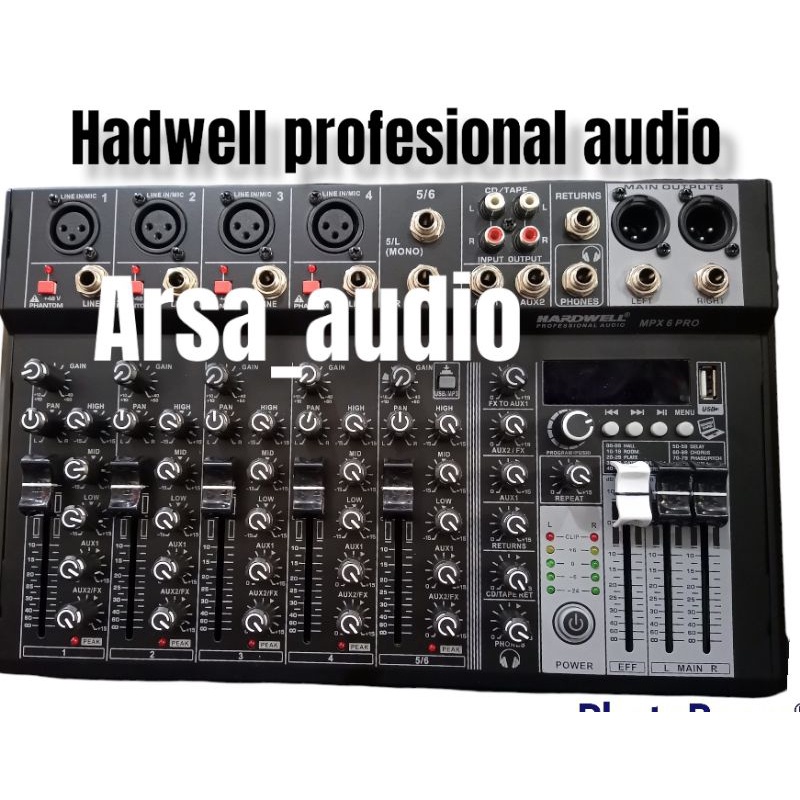 mixer hardwell 6 channel mpx 6 pro/mpx6pro/mpx 6pro