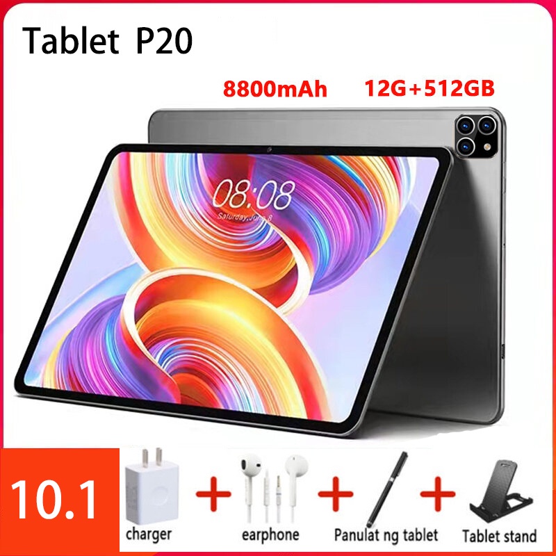 Asli Galaxy Tab P20 Tablet PC 10.1 Inci 12 GB RAM + 512 GB ROM 8800 MAh Baterai 5G Tablet Android Dual SIM Dual Standby