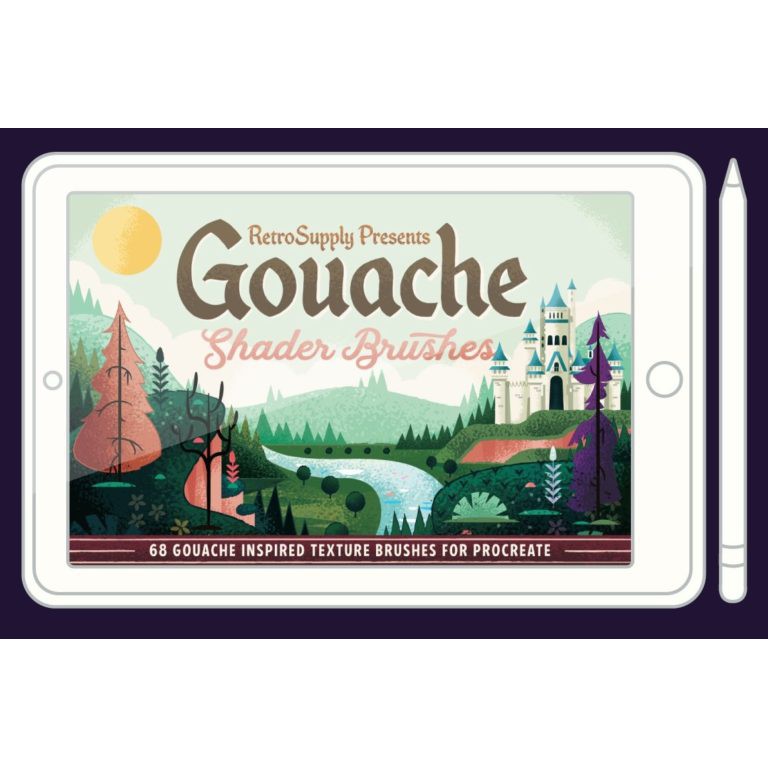 Procreate Brush - Gouache Shader Brush for Procreate