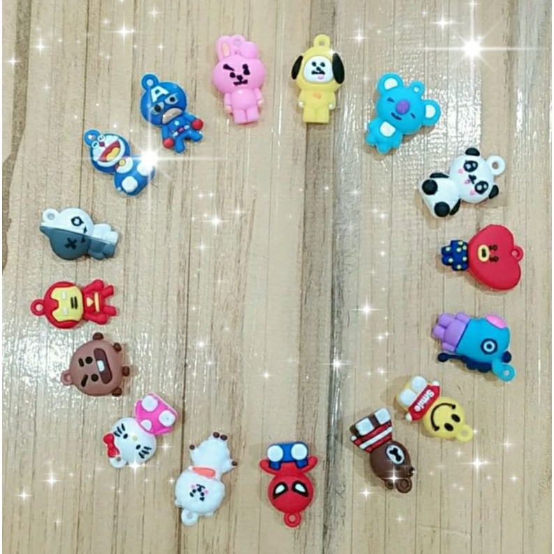 Tali masker 2 in 1 strap masker kalung masker dengan boneka gantung 3D