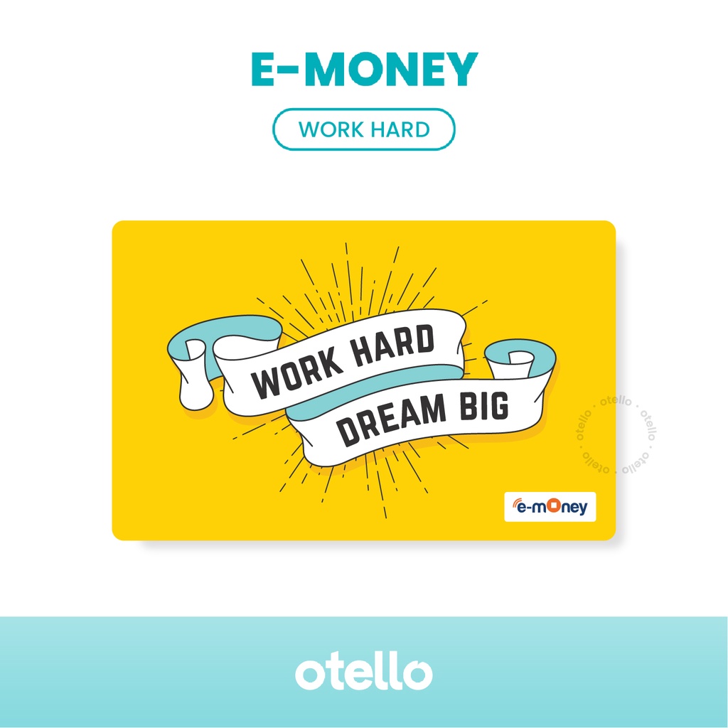 Otello eMoney Quotes Positive Design Kartu e-Money Card eToll Mandiri UV Print