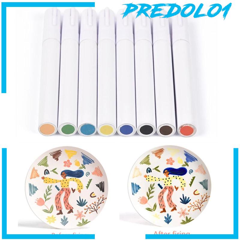 8x Underglaze Marker Pen Set Pottery Tools Porcelain Paint Ceramic Markers