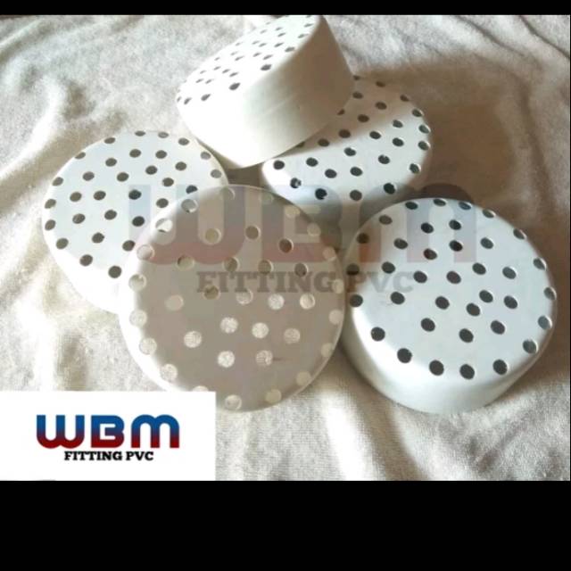 Tutup pipa saringan 4 in dop bolong berlubang