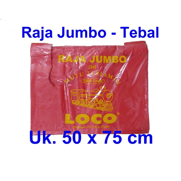 Jual Kantong Plastik Loco Tebal Merah Plastik Loco Tebal Merah Ukuran 50 Cm X 75 Cm Jumbo 2762