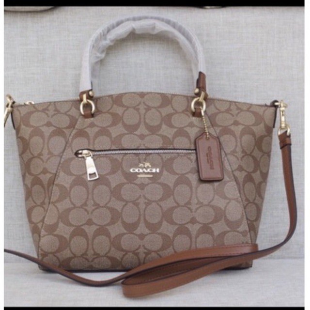 Coach Prairie Satchel Signature Brown